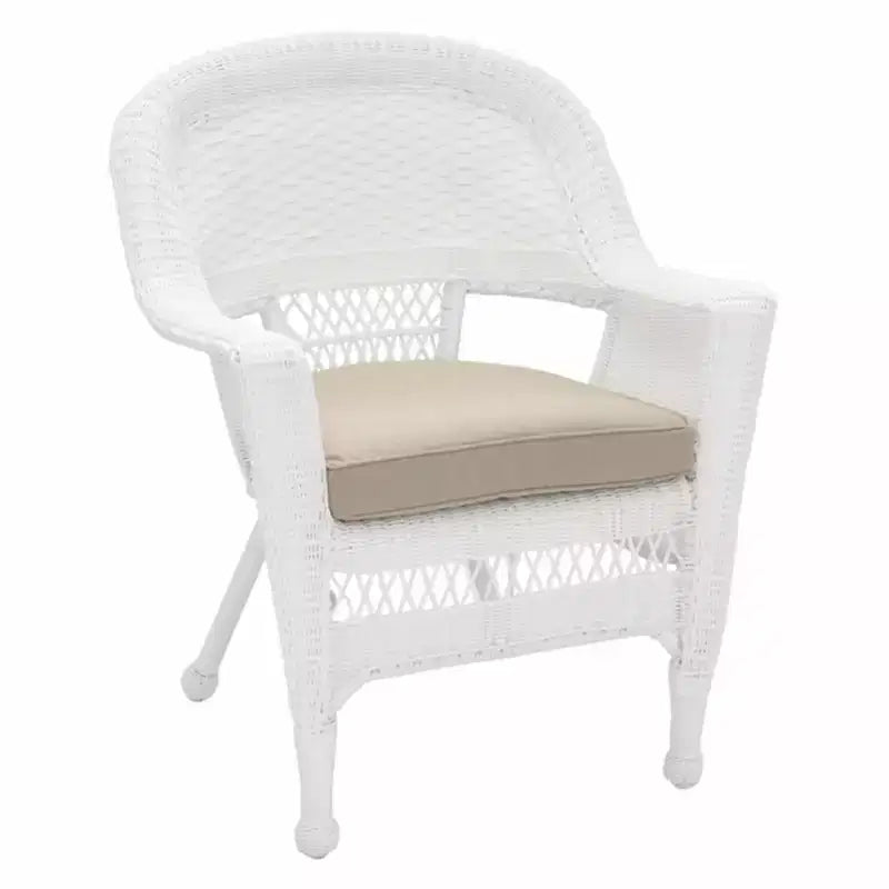 HomeStock Honey Wicker Chair with Cushion