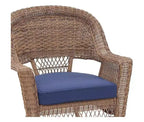 HomeStock Honey Coastal Craftsman Chair Set of 2 with Cushions