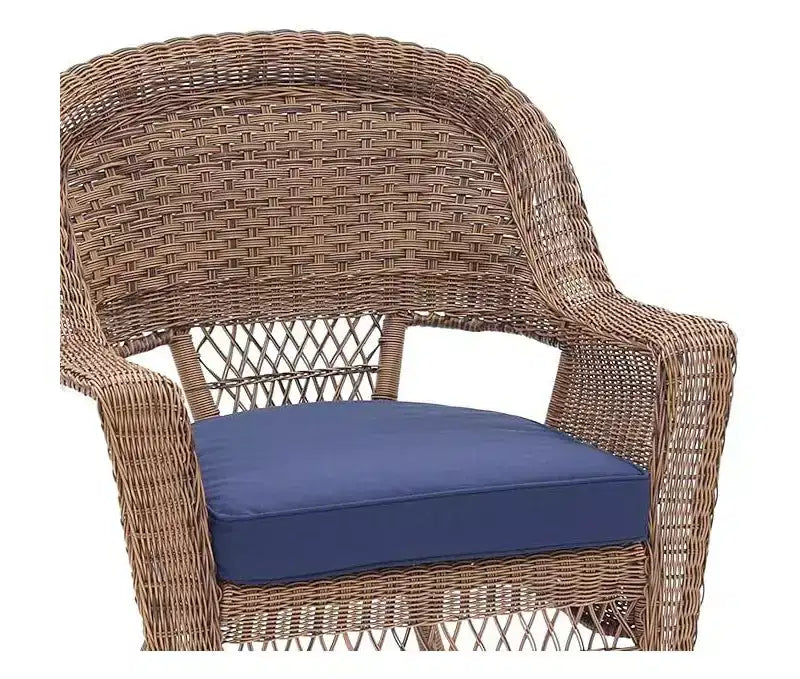 HomeStock Honey Coastal Craftsman Chair Set of 2 with Cushions
