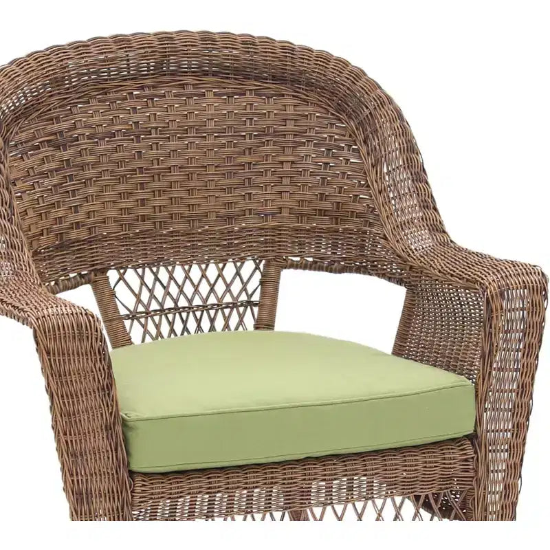 HomeStock Honey Coastal Craftsman Chair Set of 2 with Cushions
