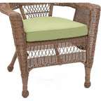 HomeStock Honey Coastal Craftsman Chair Set of 2 with Cushions