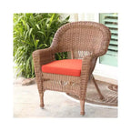 HomeStock Honey Coastal Craftsman Chair Set of 2 with Cushions