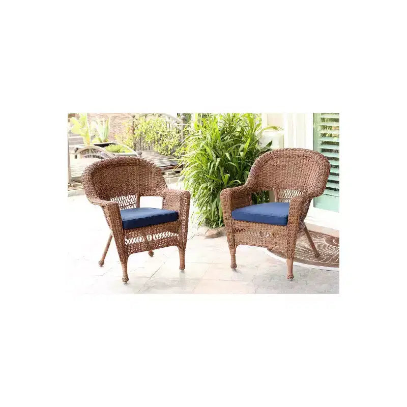 HomeStock Honey Coastal Craftsman Set di 2 Sedie con Cuscini