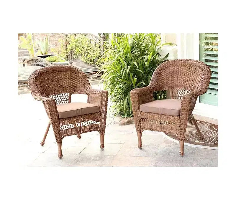 HomeStock Honey Coastal Craftsman Set di 2 Sedie con Cuscini