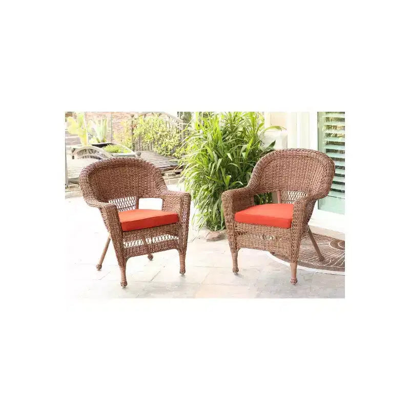 HomeStock Honey Coastal Craftsman Set di 2 Sedie con Cuscini