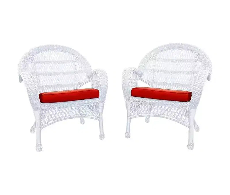 Sedia HomeStock in vimini bianco - set da 4