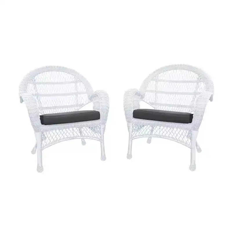 Sedia HomeStock in vimini bianco - set da 4