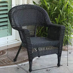 HomeStock Sedia in vimini con cuscino - Set da 2