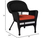 HomeStock Sedia in vimini con cuscino - Set da 2