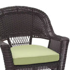HomeStock Sedia in vimini con cuscino - Set da 2