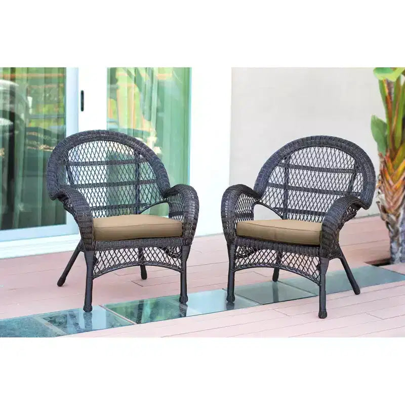 HomeStock Country Cottage Sedia Set da 2 con Cuscini