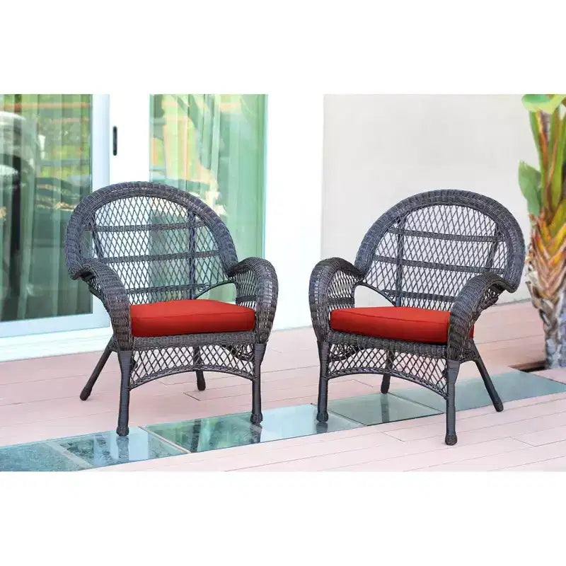 HomeStock Country Cottage Sedia Set da 2 con Cuscini