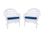 HomeStock Country Cottage Chair Set of 2 with Cushions