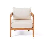 Christopher Knight Home Brooklyn Outdoor Acacia Wood Club Chair with Cushions, Teak/Beige