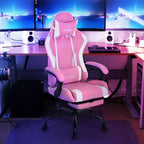 Sedia da gaming BestMassage Sedia da ufficio per computer con poggiapiedi e supporto lombare