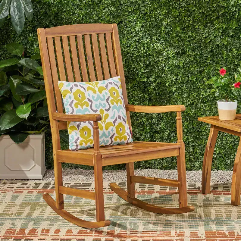 Christopher Knight Home Arcadia Outdoor Acacia Wood Rocking Chair