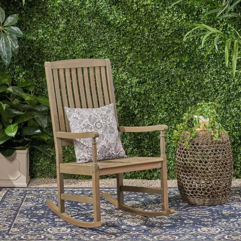 Christopher Knight Home Arcadia Outdoor Acacia Wood Rocking Chair
