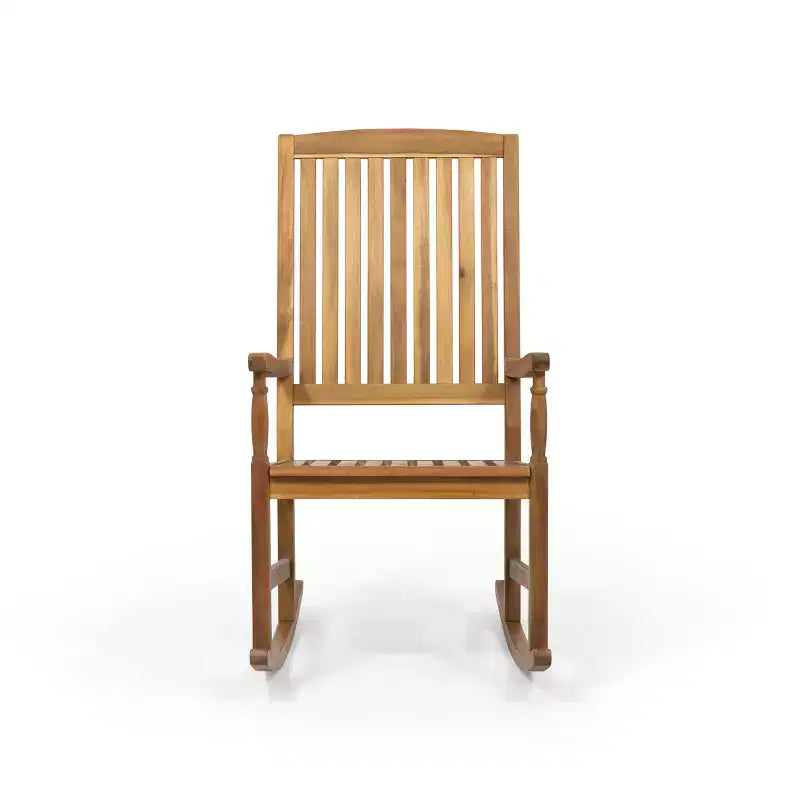 Sedia a dondolo Christopher Knight Home Arcadia in legno di acacia da esterno