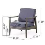 Christopher Knight Home Willowbrook Outdoor Acacia Wood Club Chair