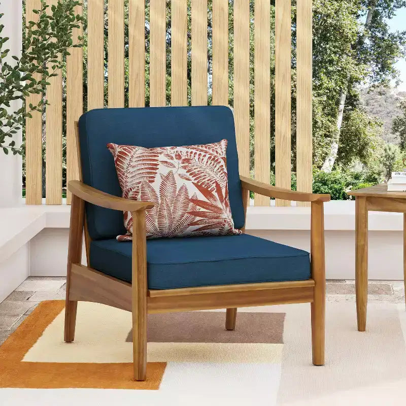 Christopher Knight Home Willowbrook Outdoor Acacia Wood Club Chair