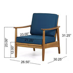 Christopher Knight Home Willowbrook Outdoor Acacia Wood Club Chair