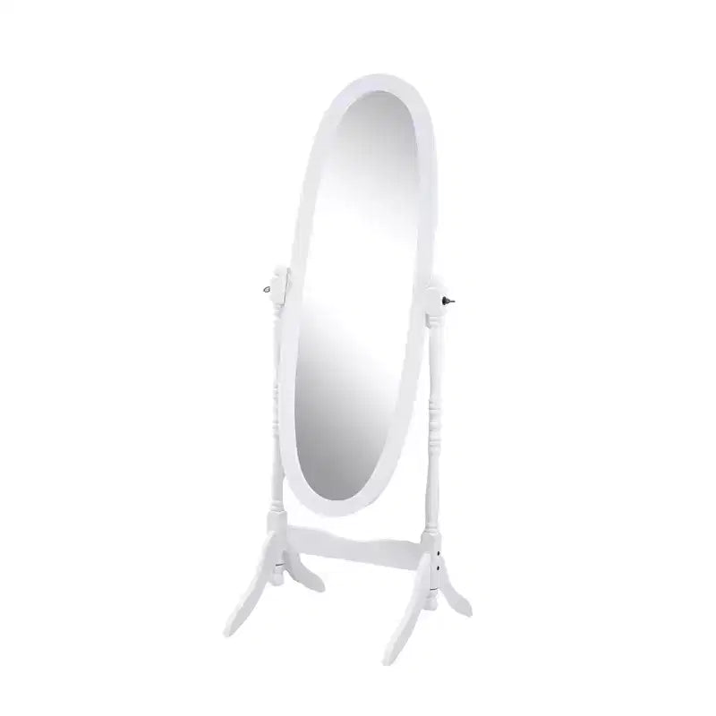 Roundhill Furniture Traditional Queen Anna Style Wood Floor Cheval Mirror