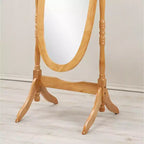 Roundhill Furniture Traditional Queen Anna Style Wood Floor Cheval Mirror