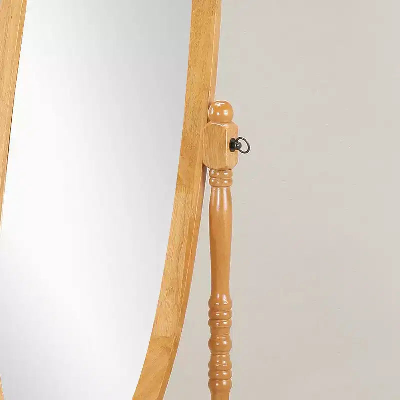 Roundhill Furniture Traditional Queen Anna Style Wood Floor Cheval Mirror