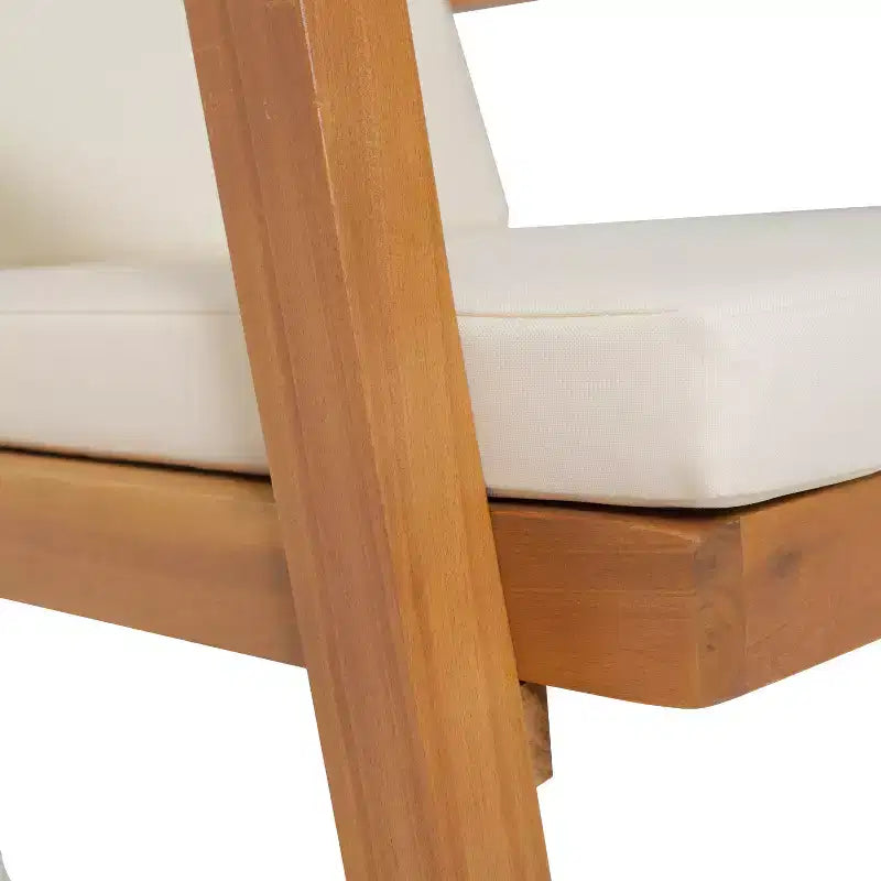 GDFStudio Avacyn Outdoor Acacia Wood Club Chairs with Cushions (Set of 2)