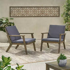 GDFStudio Avacyn Outdoor Acacia Wood Club Chairs with Cushions (Set of 2)