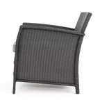 Christopher Knight Home Lucia Sedie club da esterno in vimini con cuscini (set da 2), grigio/grigio chiaro
