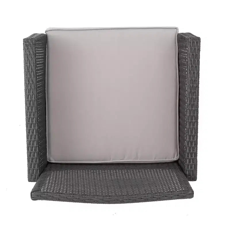 Christopher Knight Home Lucia Sedie club da esterno in vimini con cuscini (set da 2), grigio/grigio chiaro