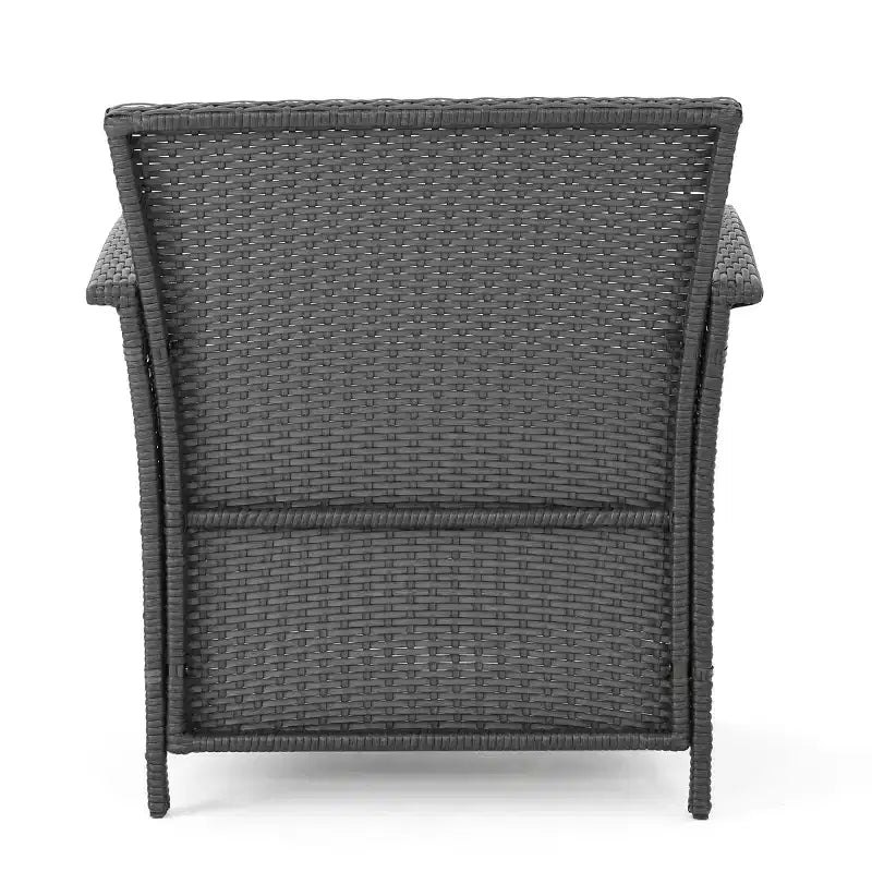 Christopher Knight Home Lucia Sedie club da esterno in vimini con cuscini (set da 2), grigio/grigio chiaro