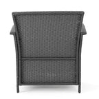 Christopher Knight Home Lucia Sedie club da esterno in vimini con cuscini (set da 2), grigio/grigio chiaro