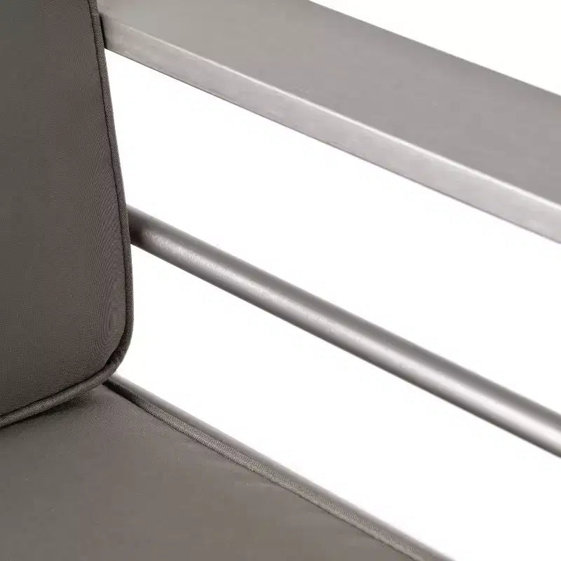 Christopher Knight Home Cape Coral Outdoor Aluminum Club Chair with Cushions, Silver/Khaki