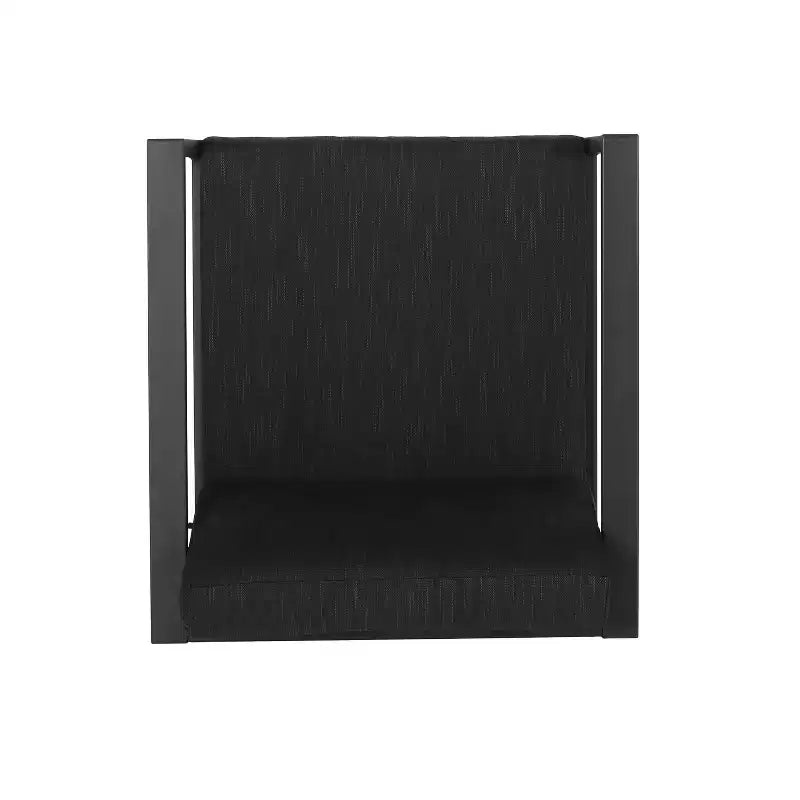 Christopher Knight Home Navan Modern Outdoor Aluminum Club Chair with Cushions, Black/Dark Gray