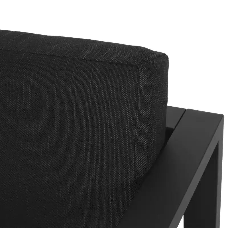 Christopher Knight Home Navan Modern Outdoor Aluminum Club Chair with Cushions, Black/Dark Gray