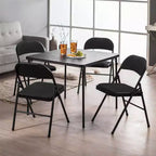 SUGIFT 6 Pack Folding Chairs Fabric Cover Padded Folding Chair with Durable Steel Frame