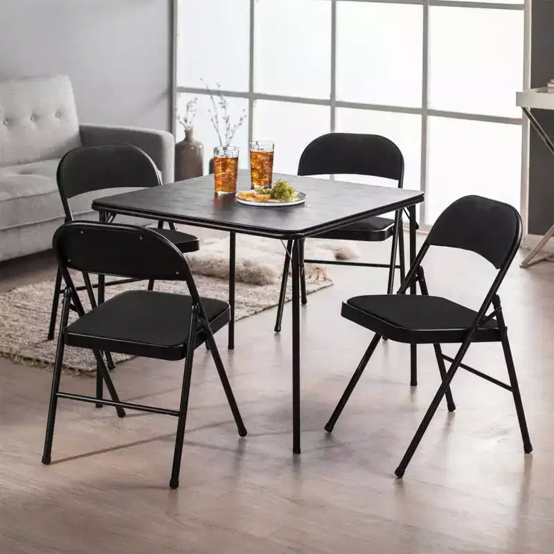 SUGIFT 6 Pack Folding Chairs Fabric Cover Padded Folding Chair with Durable Steel Frame