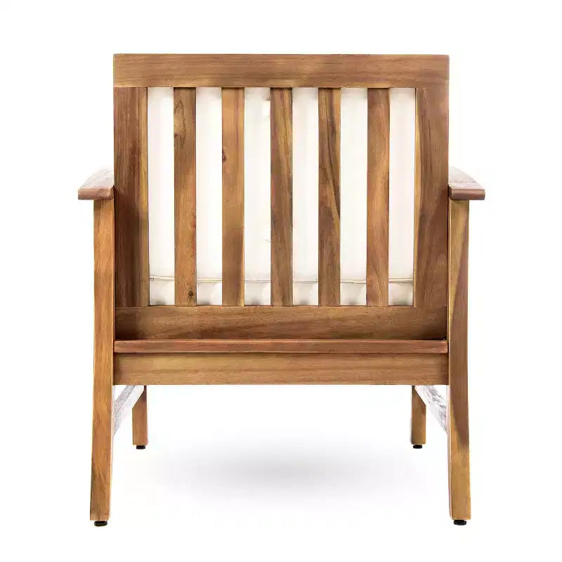 Christopher Knight Home Abena Outdoor Acacia Wood Club Chairs with Cushions(Set of 2)