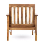 Christopher Knight Home Abena Outdoor Acacia Wood Club Chairs with Cushions(Set of 2)