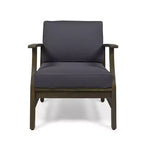 Christopher Knight Home Abena Outdoor Acacia Wood Club Chairs with Cushions(Set of 2)