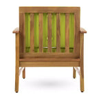 Christopher Knight Home Abena Outdoor Acacia Wood Club Chairs with Cushions(Set of 2)