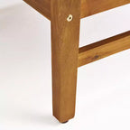 GDFStudio Abena - Sedie da club per esterni in legno di acacia con cuscini (set da 4)