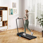Costway Tapis Roulant Pieghevole 3 in 1 con Telecomando, Display a LED e APP per Casa Rosso/Blu