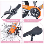 Biciclette, Bici Ibrida da Strada da 20 Pollici per Bambini di 7-10 Anni, Bici da Pendolare in Acciaio, Bici da Città da Spiaggia Monomarcia per Bambini e Bambine