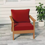 WestinTrends Avalon Teak Outdoor Modern HDPE Patio Club Chair with Deep Seat Cushions