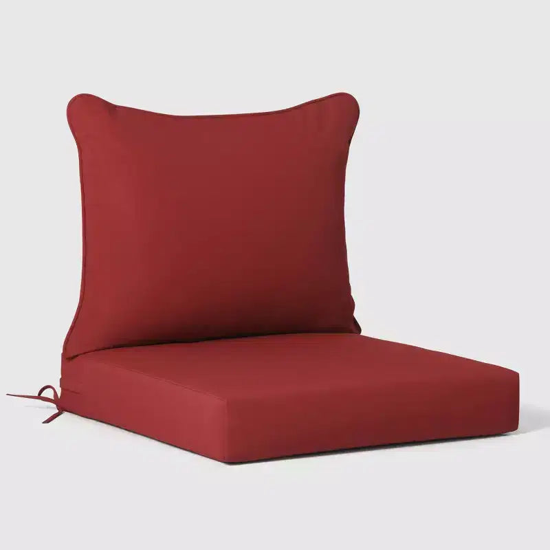 WestinTrends Avalon Teak Outdoor Modern HDPE Patio Club Chair with Deep Seat Cushions