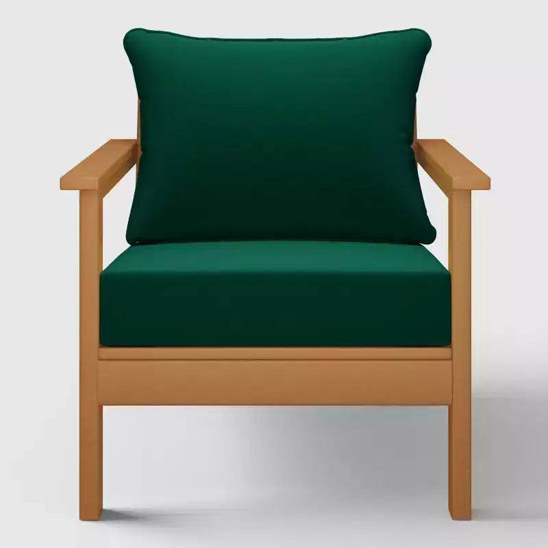 WestinTrends Avalon Sedia Club da Esterno Moderna in HDPE Teak con Cuscini Profondi