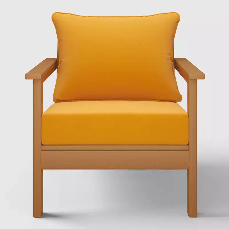 WestinTrends Avalon Sedia Club da Esterno Moderna in HDPE Teak con Cuscini Profondi